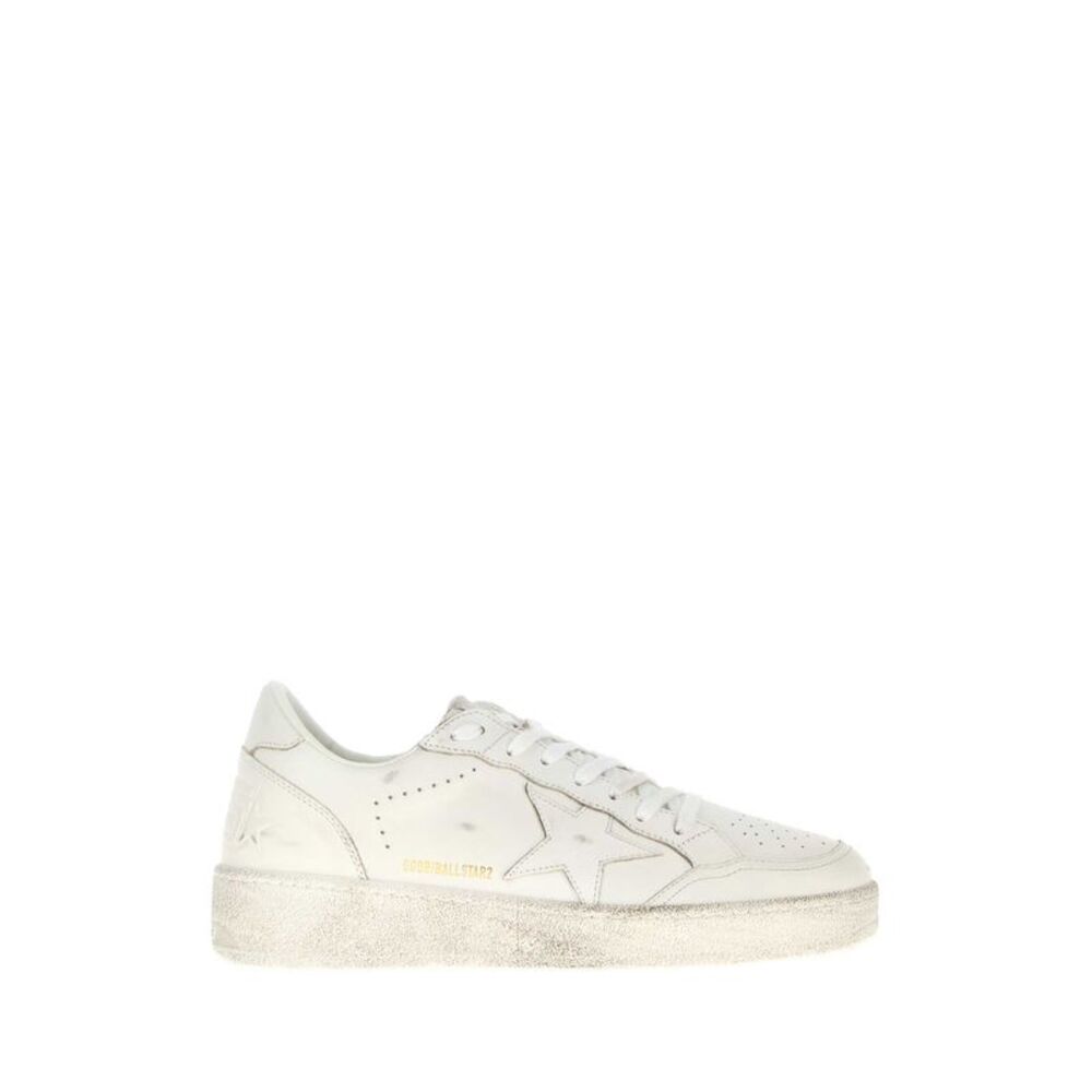 Golden Goose Deluxe Brand Men White Leather Ball Star 2 Sneakers